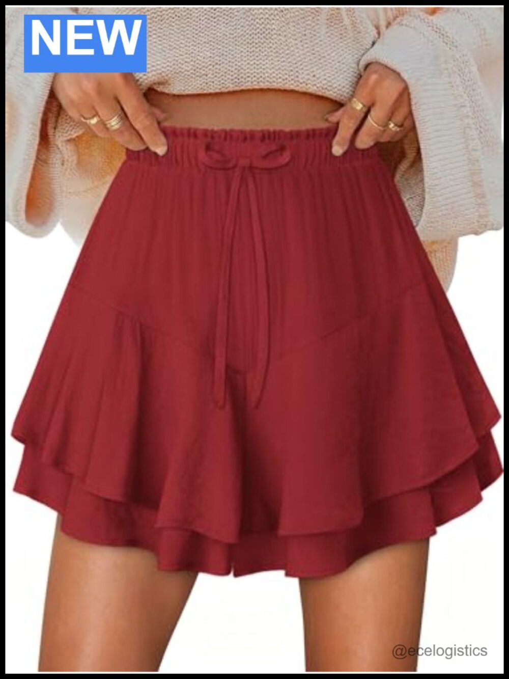 Flowy Ruffle Skort Tennis Shorts for Women with Pockets Athletic Skirt
